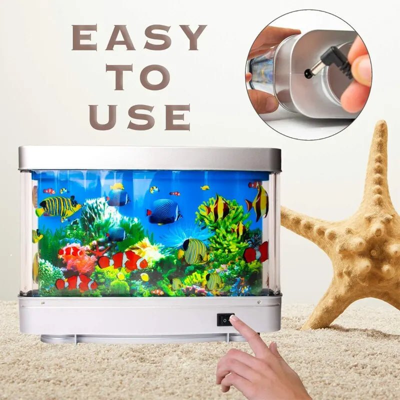 Night Light Virtual Ocean Dynamic LED Table Lamp - Perfect Sensory Lamp