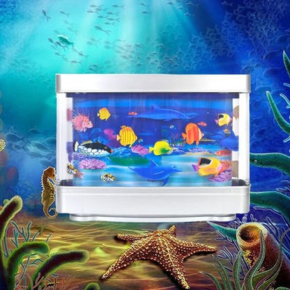 Night Light Virtual Ocean Dynamic LED Table Lamp - Perfect Sensory Lamp