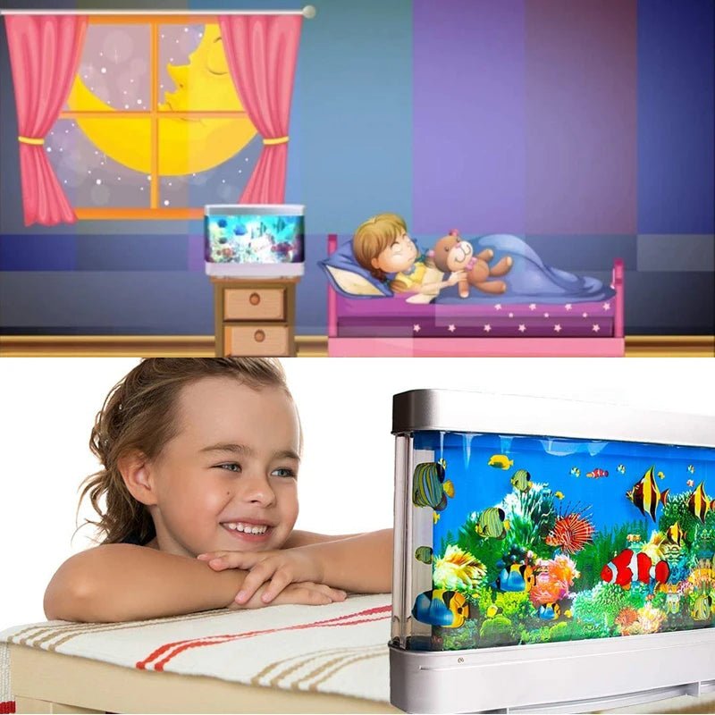 Night Light Virtual Ocean Dynamic LED Table Lamp - Perfect Sensory Lamp