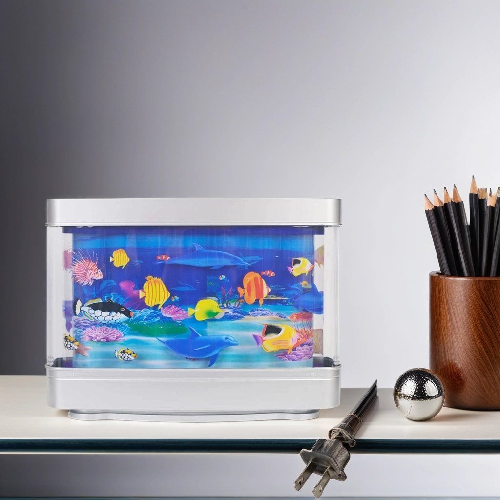 Night Light Virtual Ocean Dynamic LED Table Lamp - Perfect Sensory Lamp