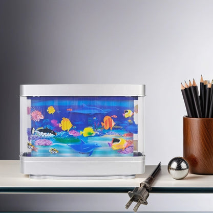 Night Light Virtual Ocean Dynamic LED Table Lamp - Perfect Sensory Lamp