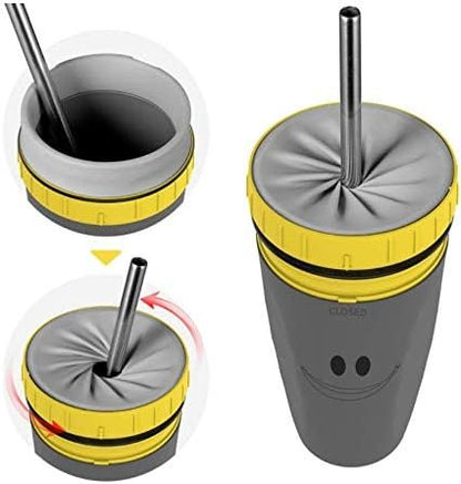 No Cover Twist Cup - Leak Proof and Insulated Revolutionary Twist Plastic Travel Mug, Lidless