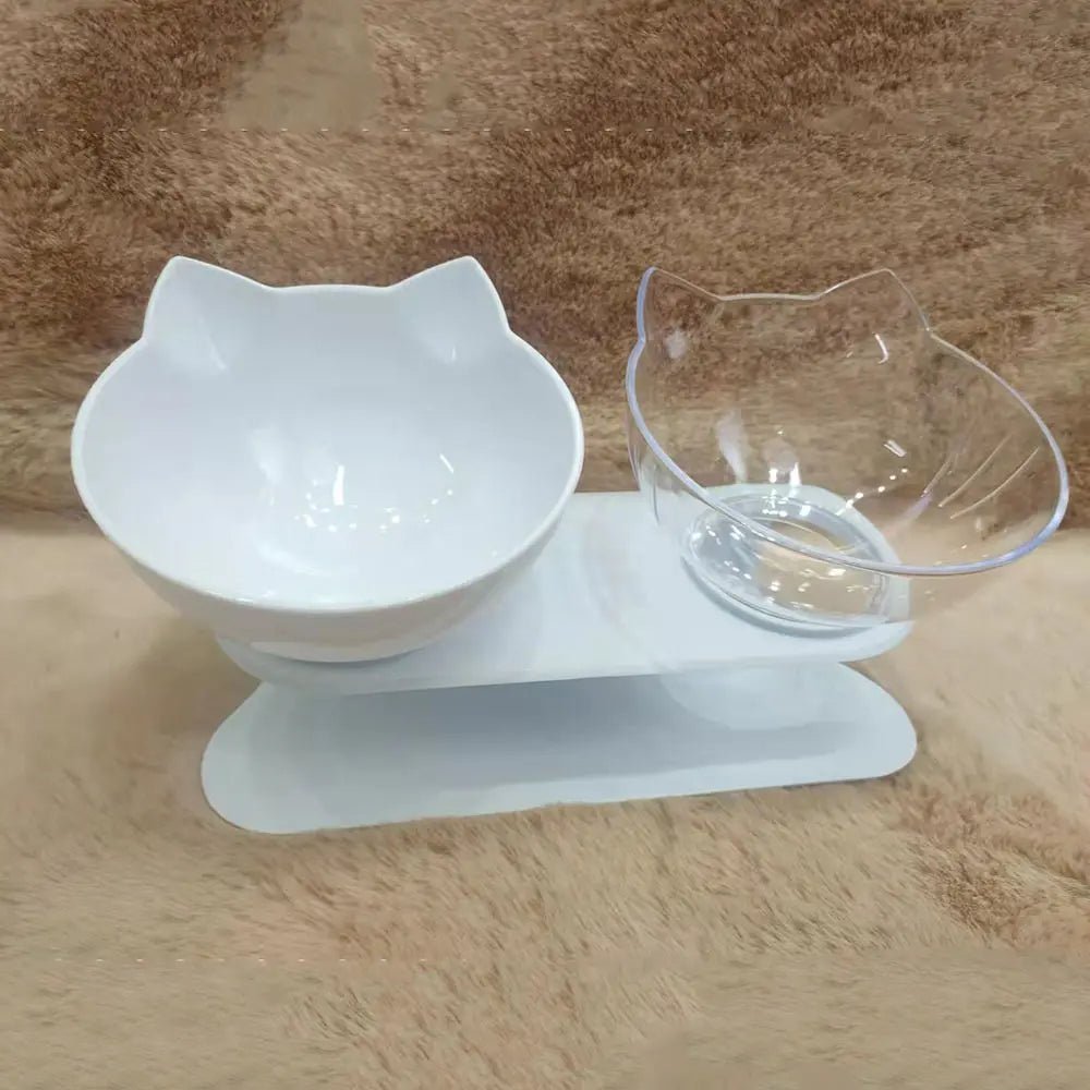 Non-Slip Dual Cat & Dog Feeding Bowls – Stylish Pet Feeder with Stand for Food & Water