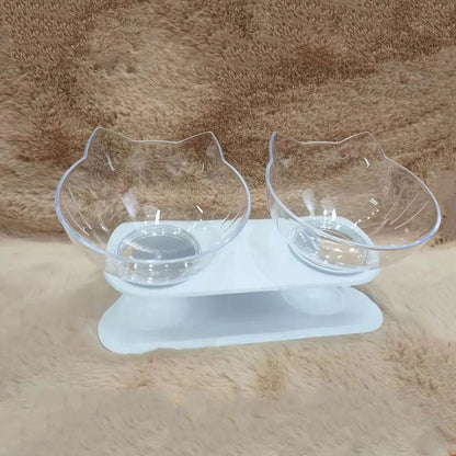 Non-Slip Dual Cat & Dog Feeding Bowls – Stylish Pet Feeder with Stand for Food & Water