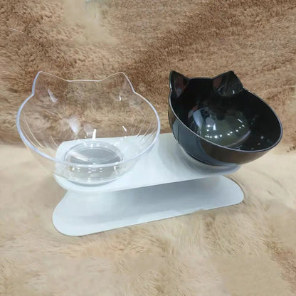 Non-Slip Dual Cat & Dog Feeding Bowls – Stylish Pet Feeder with Stand for Food & Water