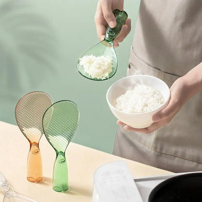 Non-Stick Rice Paddle - Transparent Standable Rice Spoon