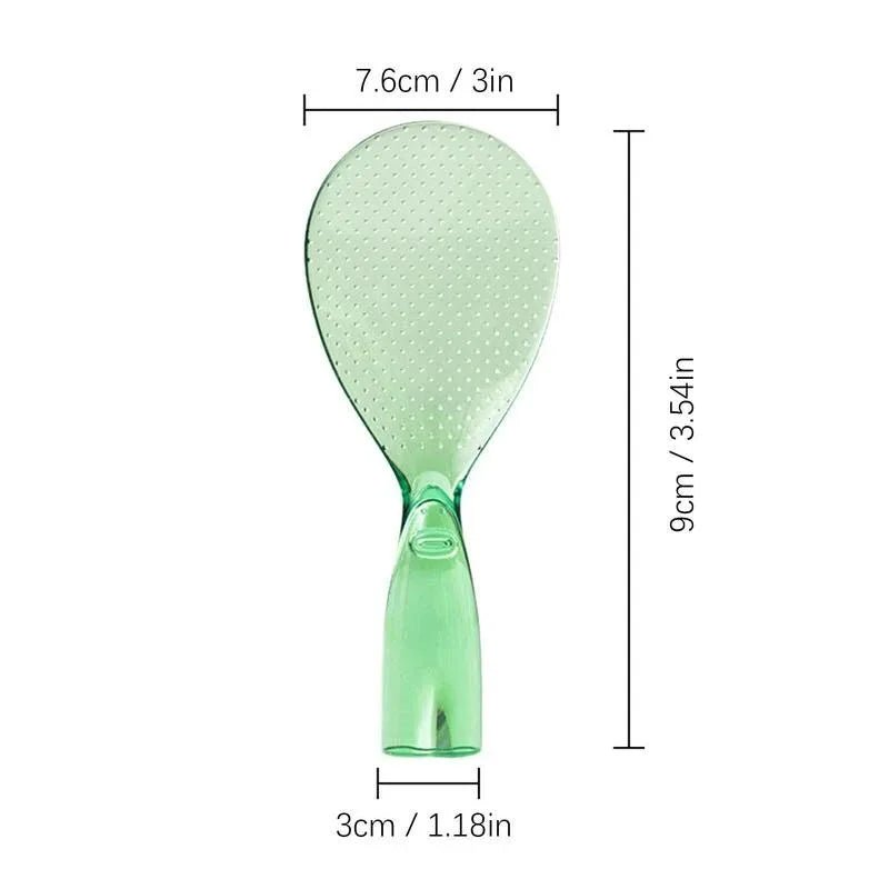 Non-Stick Rice Paddle - Transparent Standable Rice Spoon