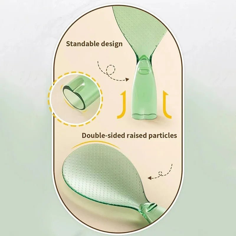 Non-Stick Rice Paddle - Transparent Standable Rice Spoon