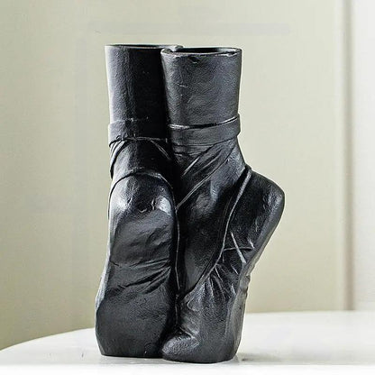 Nordic Ceramic Ballet Shoes Art Vase – Elegant Vase Sculpture for Home Decor and Flower Arrangements
