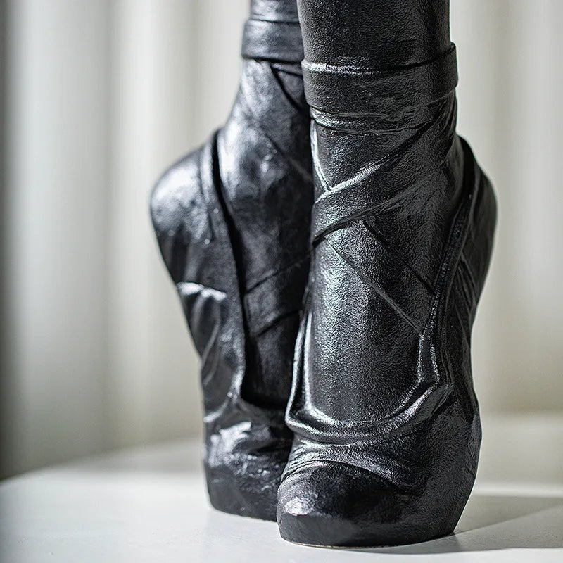 Nordic Ceramic Ballet Shoes Art Vase – Elegant Vase Sculpture for Home Decor and Flower Arrangements