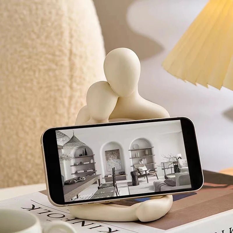 Nordic Couple Statue Table Lamp – Ceramic Bedroom Décor for Lovers, Heartwarming Valentine's Day Gift, and Cozy Home Accent