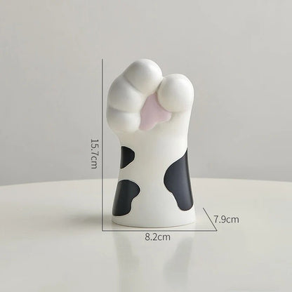 Nordic Kawaii Cat Claw Vase – Stylish Floral Pot for Bedroom & Creative Home Décor