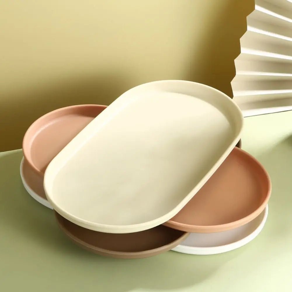 Nordic-Style Stackable Oval Dessert Tray – Reusable Serving Platter for Weddings, Parties, and Everyday Chic Storage