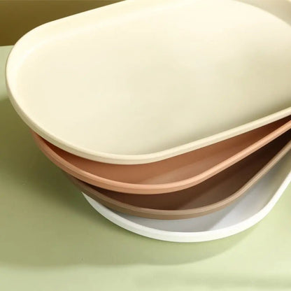 Nordic-Style Stackable Oval Dessert Tray – Reusable Serving Platter for Weddings, Parties, and Everyday Chic Storage