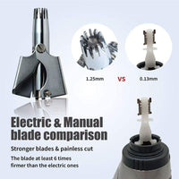 Nose Hair Trimmer for Men Stainless Steel Manual Trimmer