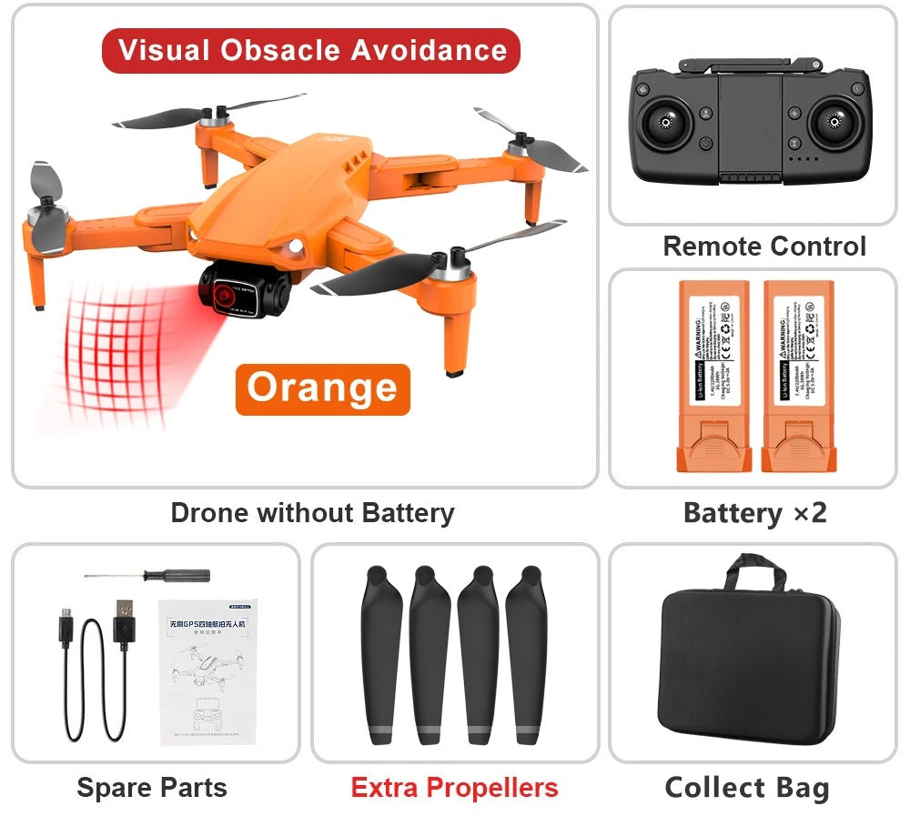 Drone with Camera – L900 Pro SE GPS RC Drone, Dual HD Camera, Foldable & Brushless