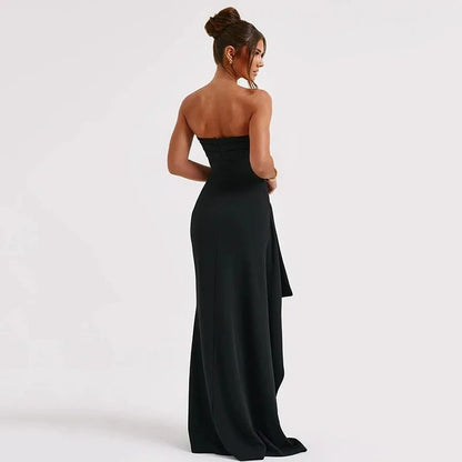 Off The Shoulder Maxi Dress - Elegant & Timeless Sophistication