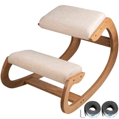 Office Ergonomic Wooden Kneeling Chair