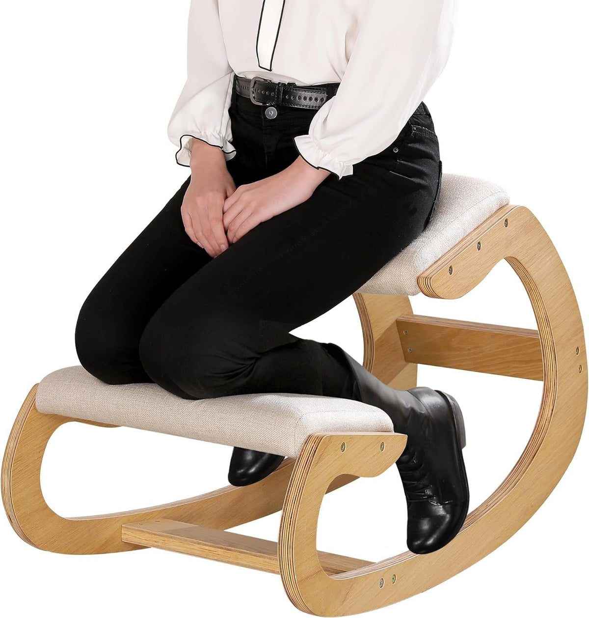 Office Ergonomic Wooden Kneeling Chair