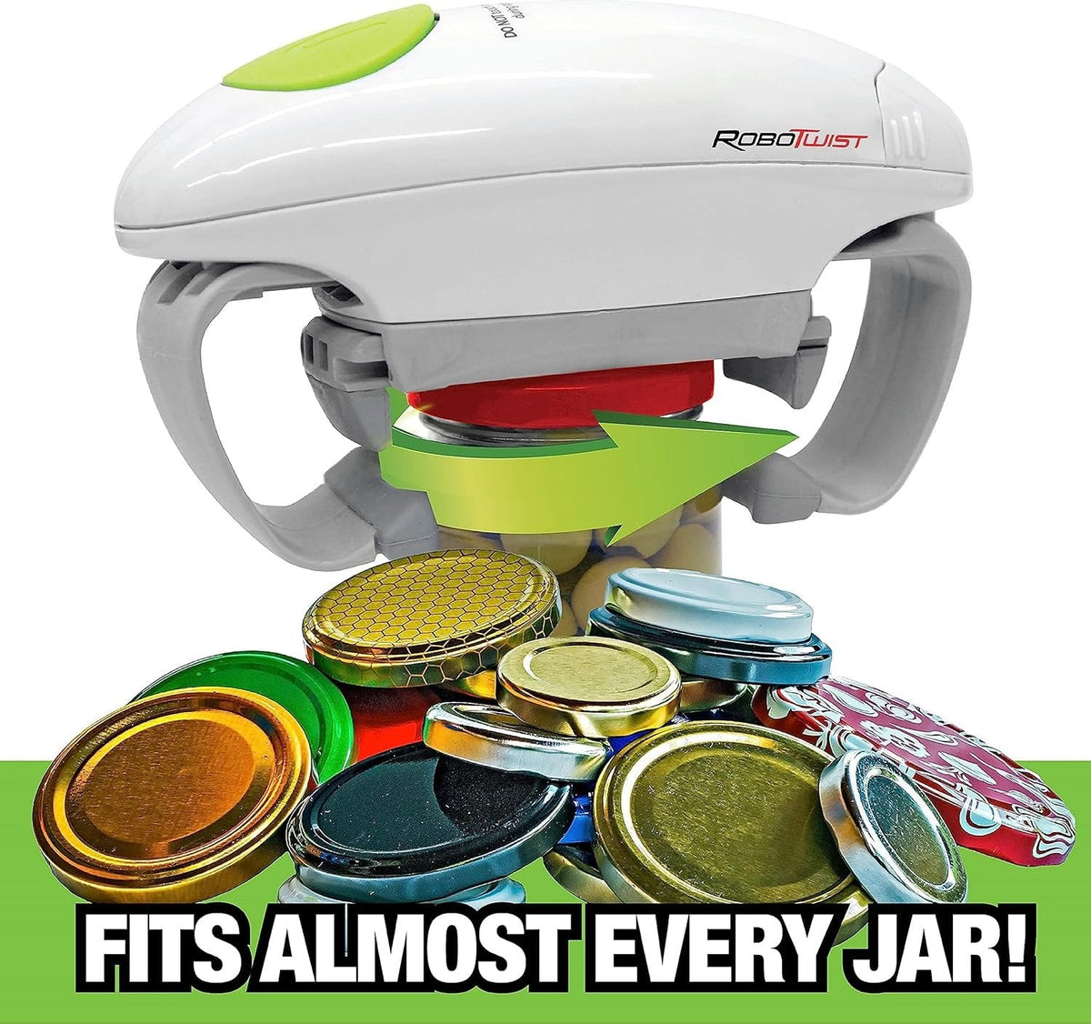 One Tap Jar Opener - Electric Handsfree Easy Jar Opener