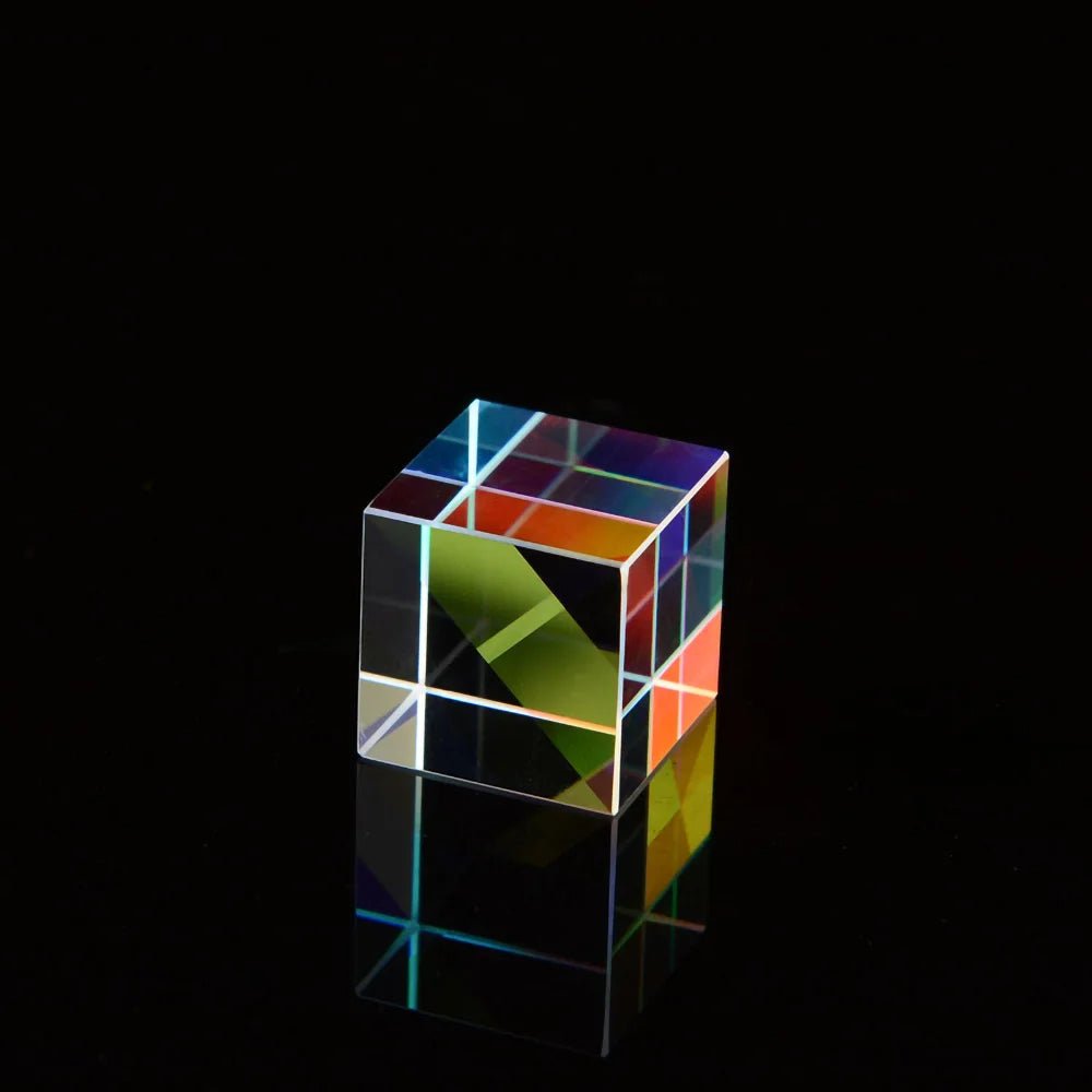Optical Glass Prism Cube – 15mm Hexahedral Photography Gem for Home Décor & Creative Science Displays