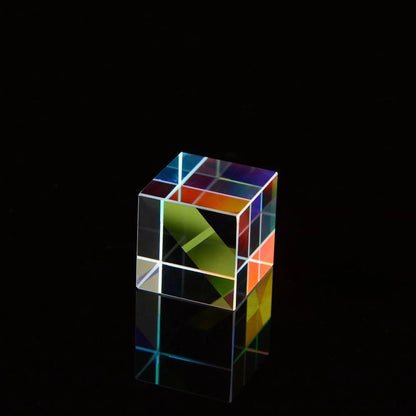 Optical Glass Prism Cube – 15mm Hexahedral Photography Gem for Home Décor & Creative Science Displays