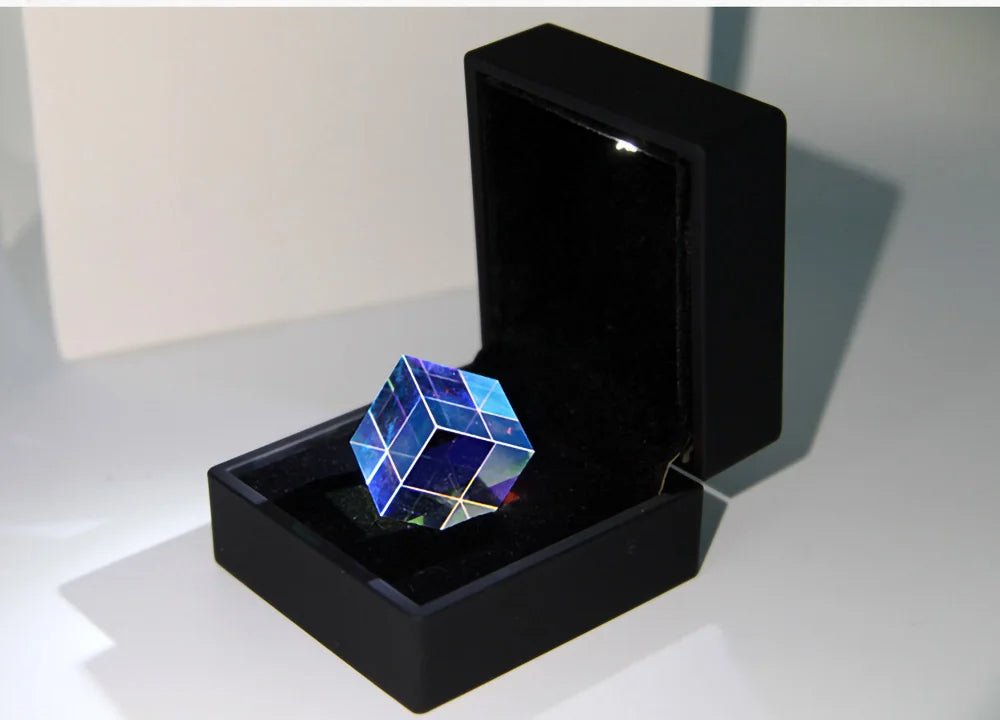 Optical Glass Prism Cube – 15mm Hexahedral Photography Gem for Home Décor & Creative Science Displays