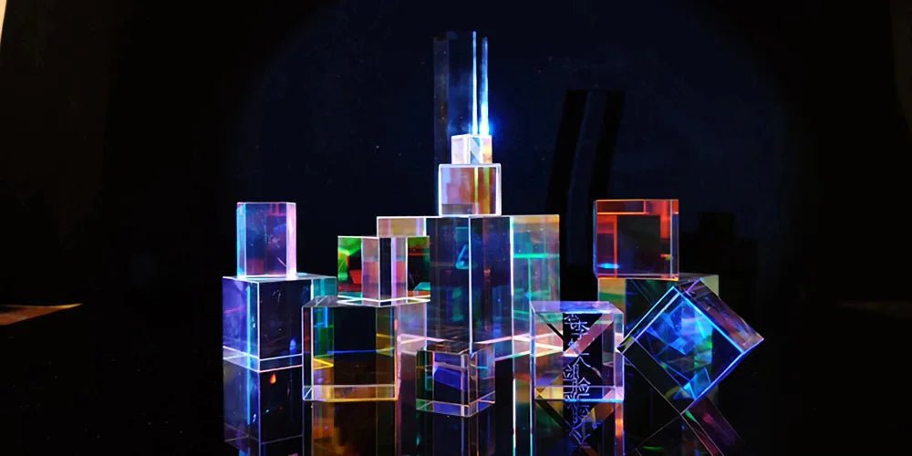 Optical Glass Prism Cube – 15mm Hexahedral Photography Gem for Home Décor & Creative Science Displays