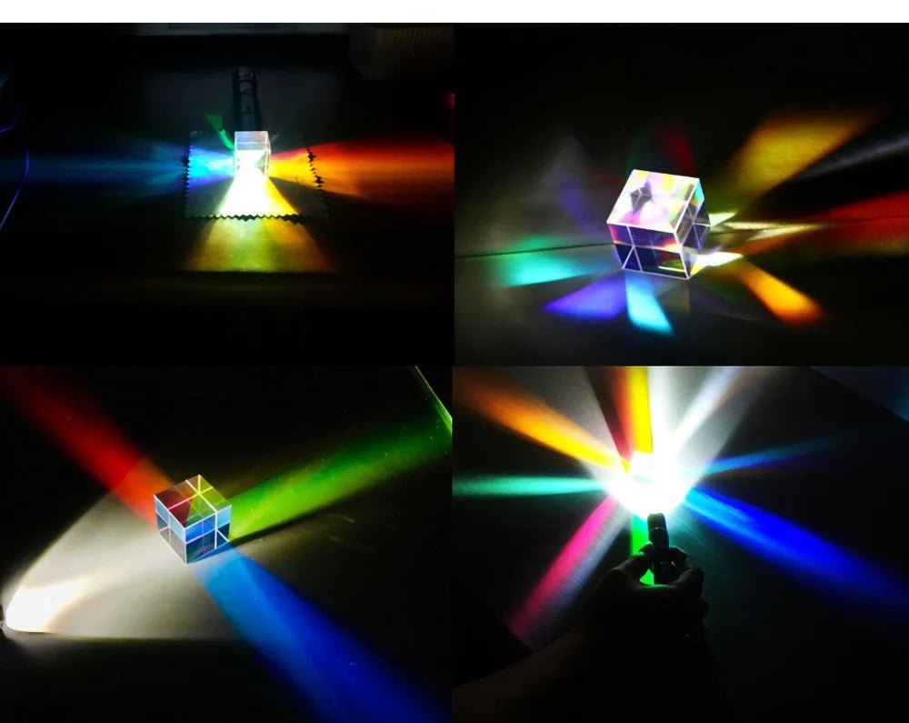 Optical Glass Prism Cube – 15mm Hexahedral Photography Gem for Home Décor & Creative Science Displays