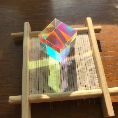 Optical Glass Prism Cube – 15mm Hexahedral Photography Gem for Home Décor & Creative Science Displays