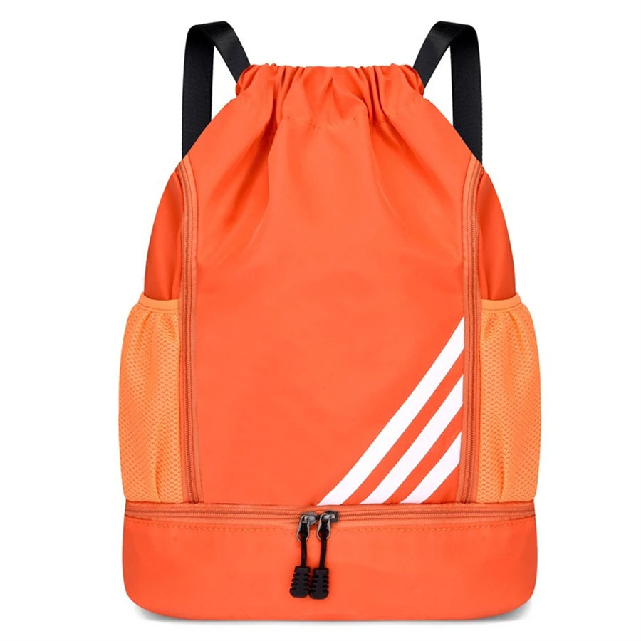 Basketball Sports Travel Backpack – Outdoor Waterproof Gym Bag with Ball Compartment for Swimming, Hiking, or Fitness Travel Use