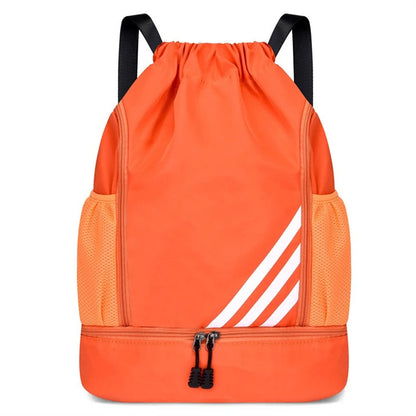 Basketball Sports Travel Backpack – Outdoor Waterproof Gym Bag with Ball Compartment for Swimming, Hiking, or Fitness Travel Use