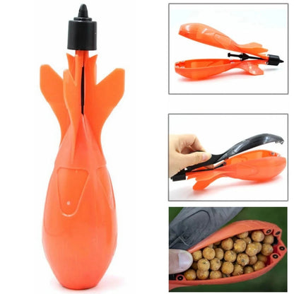 Carp Fishing Rocket Feeder – Portable Spod Bomb Bait Holder for Pellet Feeding, Lure Delivery, and Long-Distance Casting Efficiency