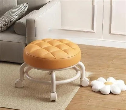 Multi-Functional Rolling Low Stool – Universal Seat with Wheels for Shoe Changing & More