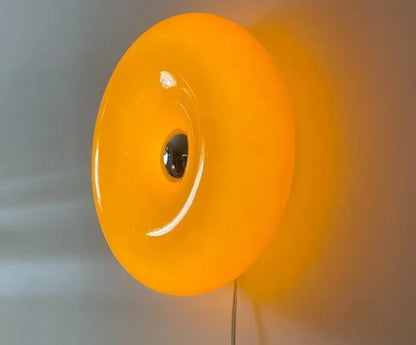 Minimalist Donut Glass Desk Lamp – French Cream-Style Touch Switch Atmosphere Light