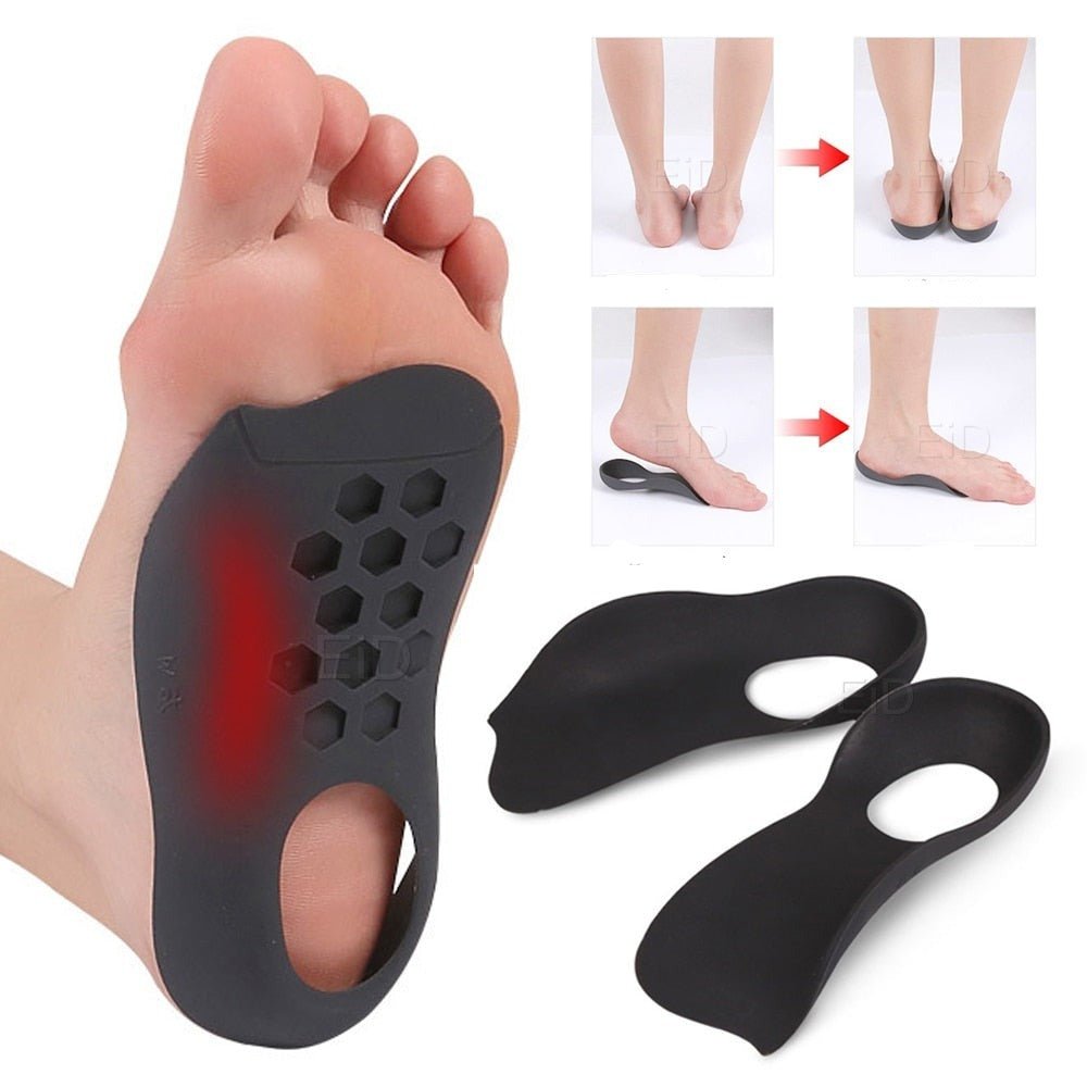 Orthopedic Insoles — 3/4 Length Arch Support Inserts for Plantar Fasciitis (1 Pair)