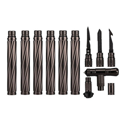 Screw-Together Trekking Staff with Camp Tool Heads – 3 to 6 Aluminum Tubes