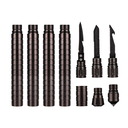 Screw-Together Trekking Staff with Camp Tool Heads – 3 to 6 Aluminum Tubes