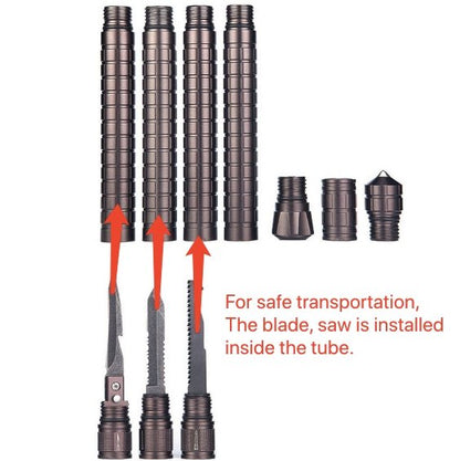 Screw-Together Trekking Staff with Camp Tool Heads – 3 to 6 Aluminum Tubes