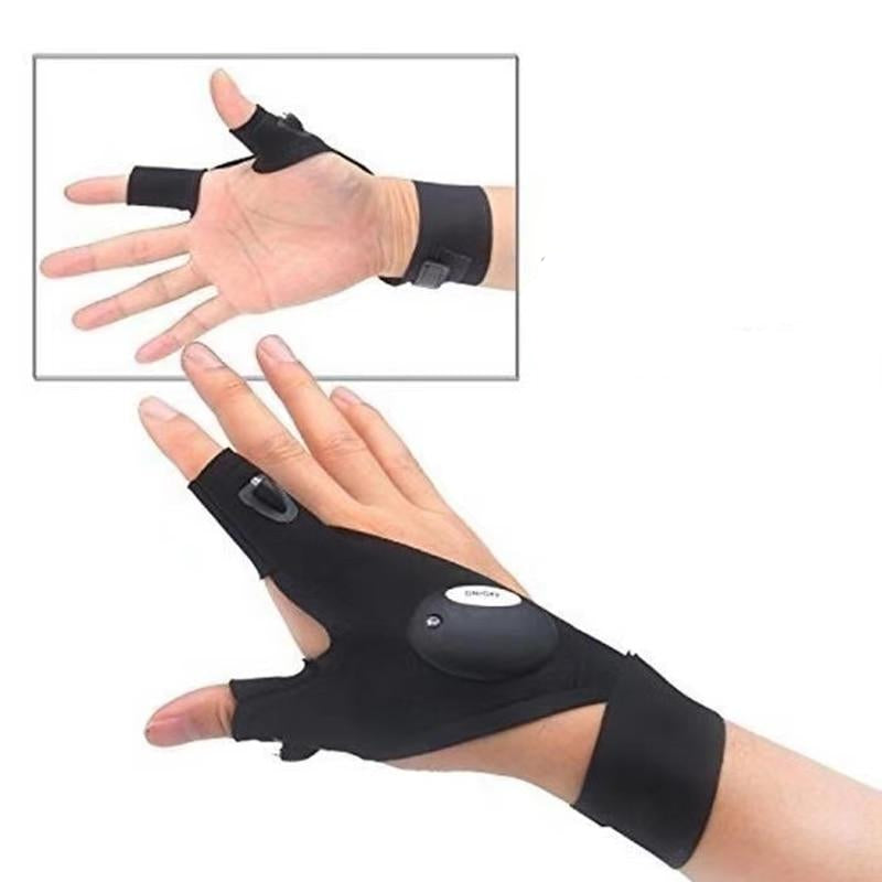 Outdoor LED Flashlight Glove, Camping Fishing Accessories, Gifts for Men Dad Husband Him