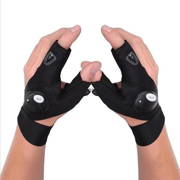 Outdoor LED Flashlight Glove, Camping Fishing Accessories, Gifts for Men Dad Husband Him