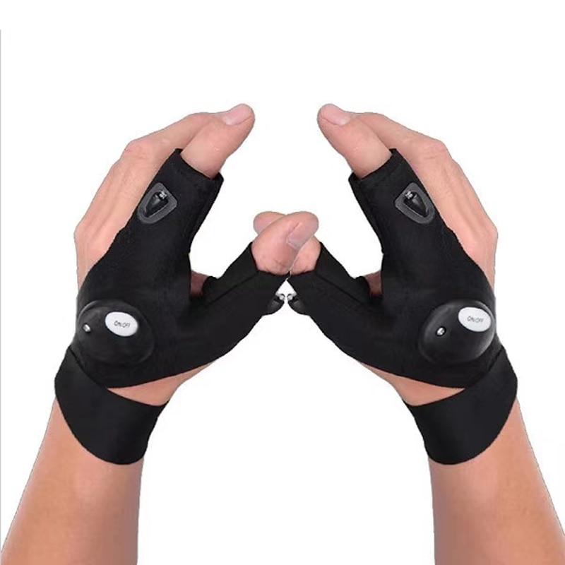 Outdoor LED Flashlight Glove, Camping Fishing Accessories, Gifts for Men Dad Husband Him