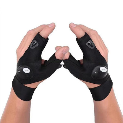 Outdoor LED Flashlight Glove, Camping Fishing Accessories, Gifts for Men Dad Husband Him