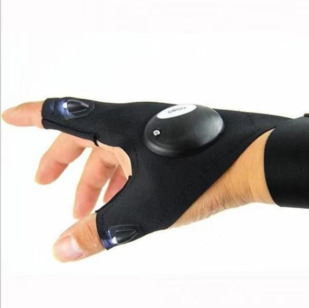 Outdoor LED Flashlight Glove, Camping Fishing Accessories, Gifts for Men Dad Husband Him