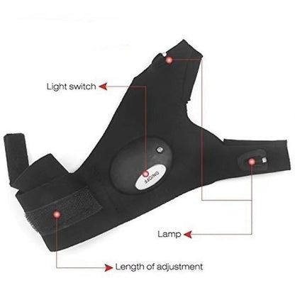Outdoor LED Flashlight Glove, Camping Fishing Accessories, Gifts for Men Dad Husband Him