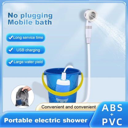 Outdoor Rechargeable Electric Camp Shower -  Waterproof Portable Outdoor Shower Set