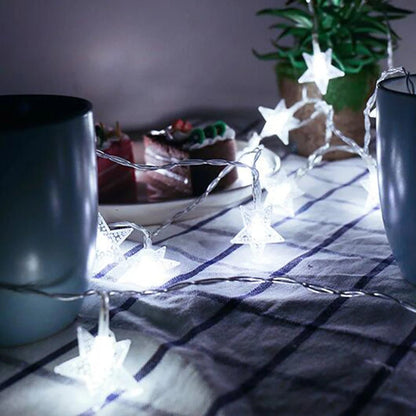 Star LED String Lights - Indoor Fairy Garland for Bedrooms, Weddings, Parties & Christmas