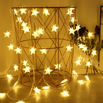 Star LED String Lights - Indoor Fairy Garland for Bedrooms, Weddings, Parties & Christmas
