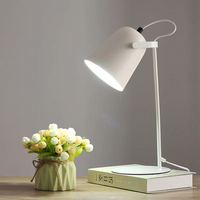 Nordic Macaron Color Creative Iron Bucket Design Light Table Lamp