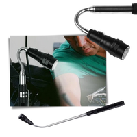 Telescopic magnetic LED flashlight